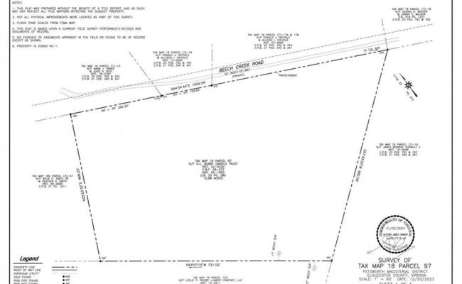 10+ac Beech Creek  (10.88ac) Road, Gloucester County, VA 23061