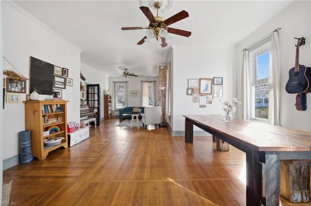 Living room with hardwood floors