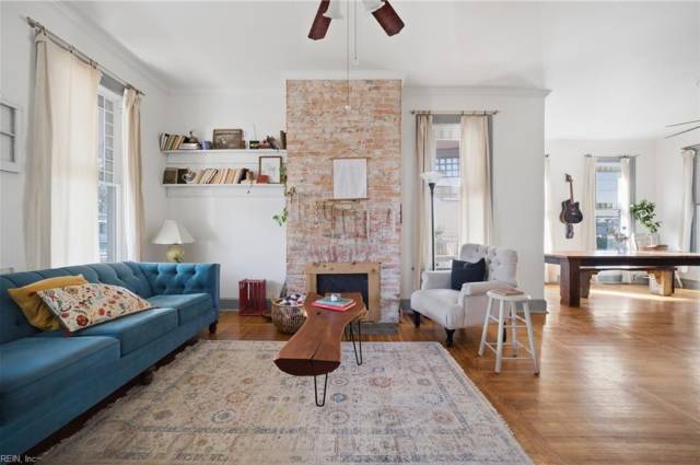 Living room with hardwood floors