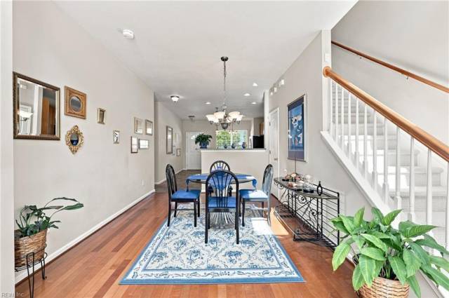 Wood flooring all downstairs 