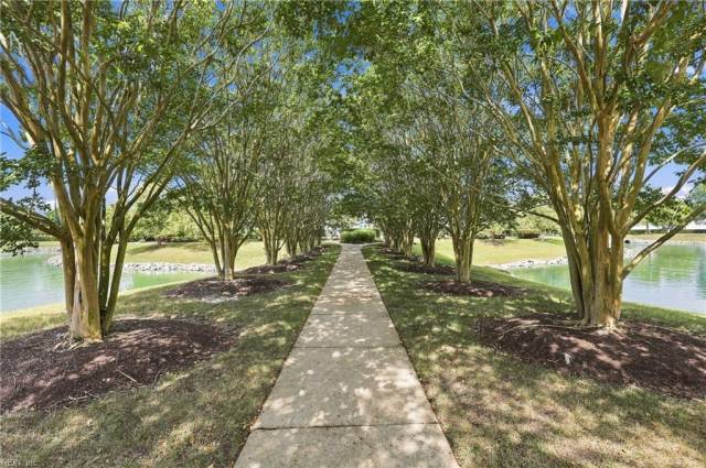 Walking trail around the neighborhood with pet stations 